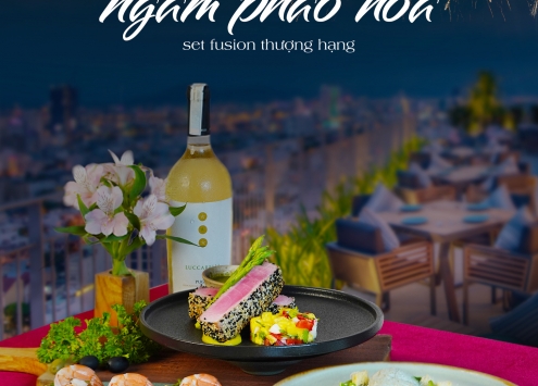 Tận hưởng tiệc tối ngắm pháo hoa trên tầng thượng tại Chicland Lounge với “Fusion set thượng hạng”